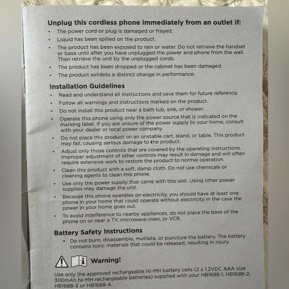 Hello Baby Black Cordless Telephone 🦋 - Picture 4 of 7